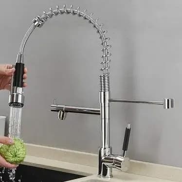 Torneira gourmet cozinha monocomando misturador duo 53 cm brassco im-74 acabamento cromado